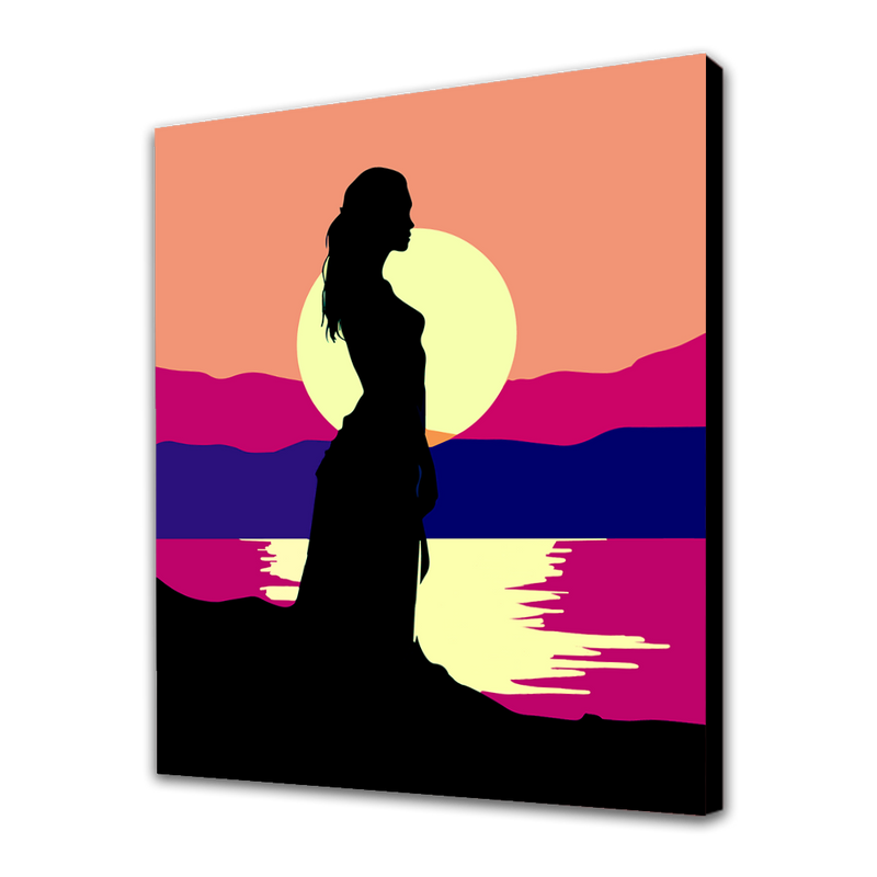 Girl at Sunset.