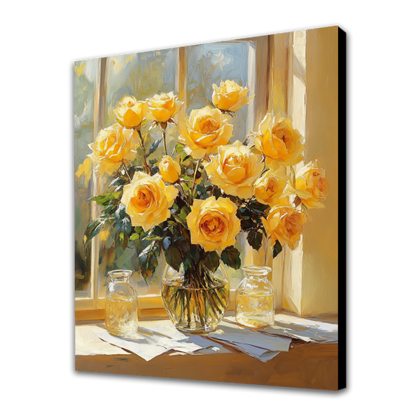 Sunlit Yellow Roses