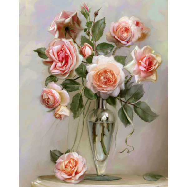 Diamond Painting Vase with roses