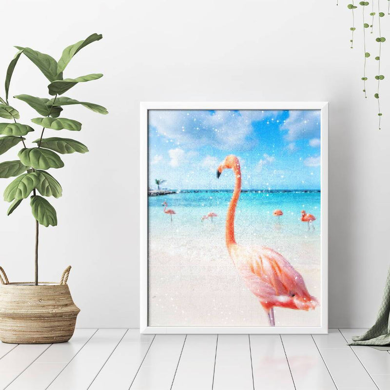 Flamingo Walk Diamond Painting - 3