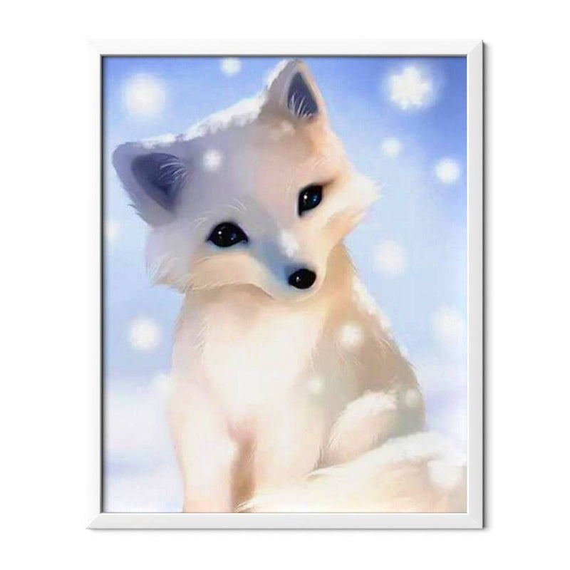 Cute White Fox Diamond Painting - 1