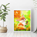 Fox And Butterfly Diamond Painting - 3