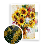 Diamond Painting Sunflowers in a Vase
