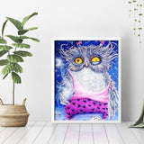 Sleepless Cartoon Owl Diamond Painting - 3
