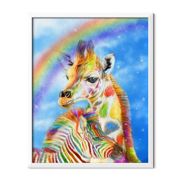 Rainbow Giraffe Diamond Painting - 1