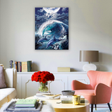Diamond Painting Dolphins in the moonlight