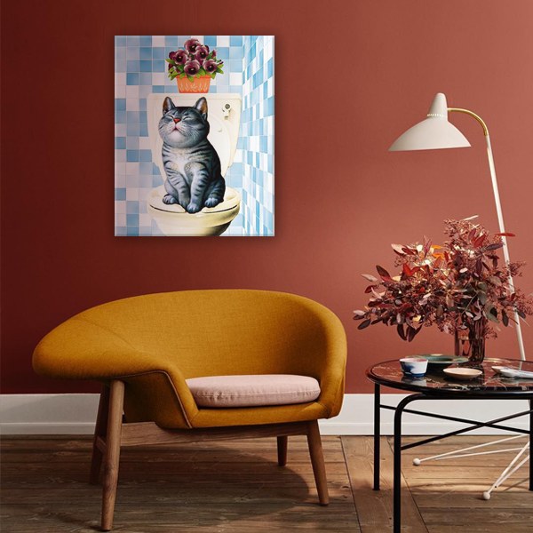 Diamond Painting Pensive cat