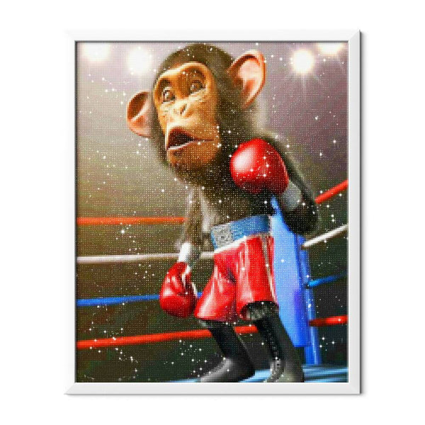 Monkey Boxer Diamond Painting - 2