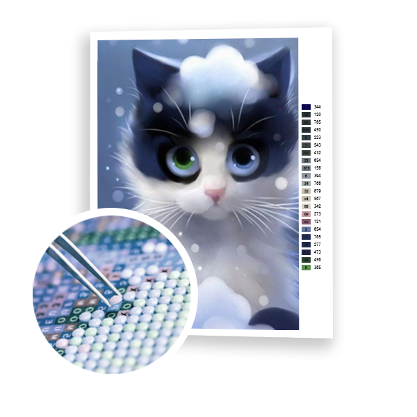 Diamond Painting Cartoon Kitty