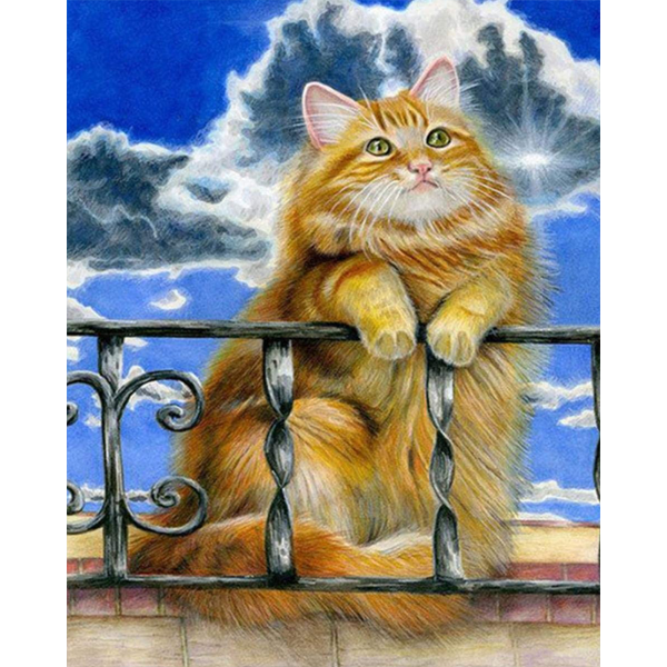 Diamond Painting Ginger cat