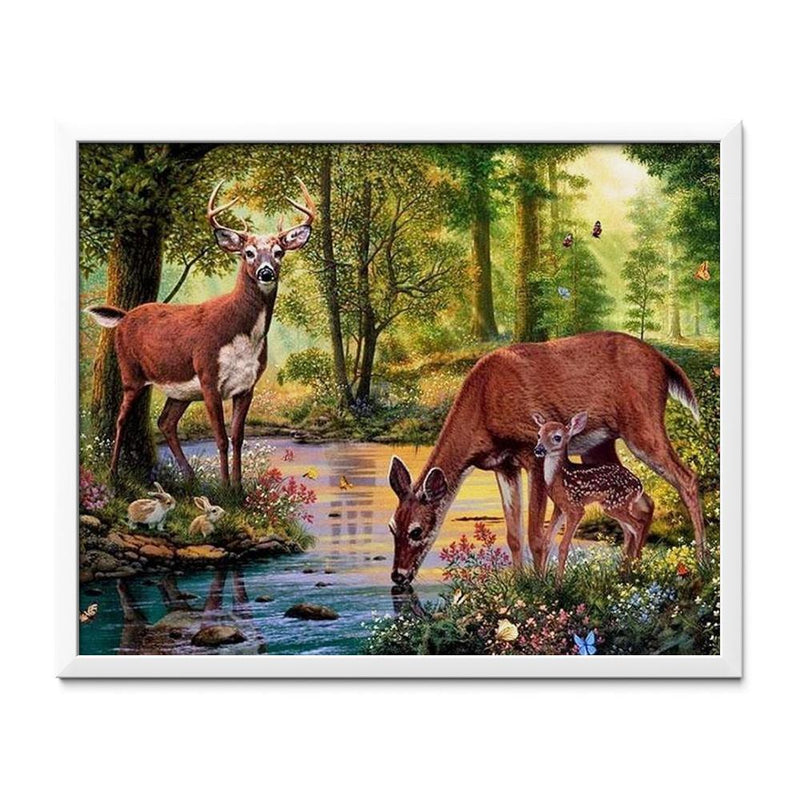 Deers in the Forest Diamond Painting - 1