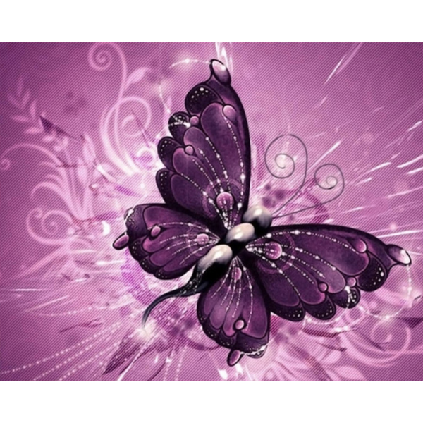 Diamond Painting Purple butterfly