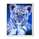 Tiger Cub And Butterflies Diamond Painting - 2