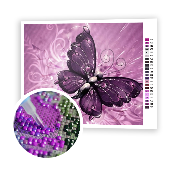 Diamond Painting Purple butterfly