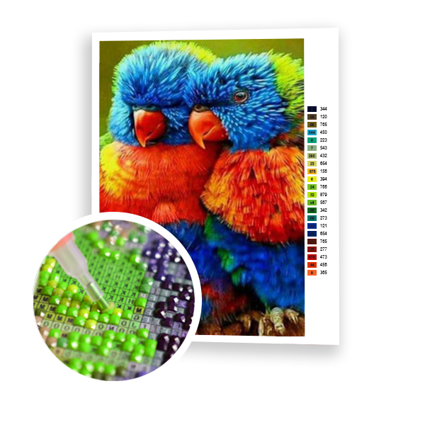 Diamond Painting Small Parrots