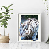 White Tiger Diamond Painting - 3