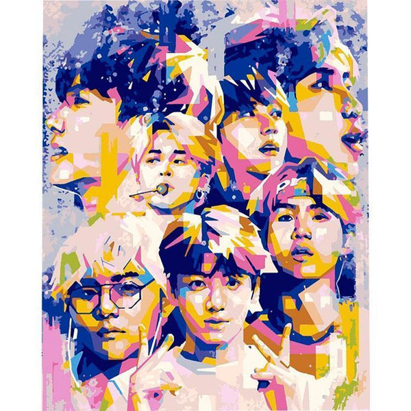 BTS Band colourful
