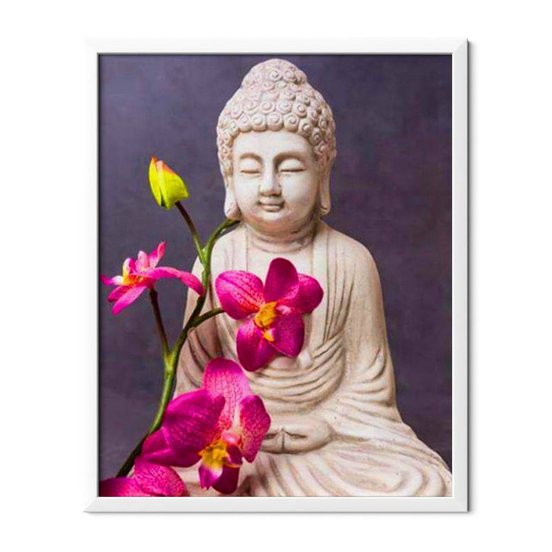 Buddha And Orchid Diamond Painting - 1