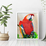 Red Parrot Diamond Painting - 3