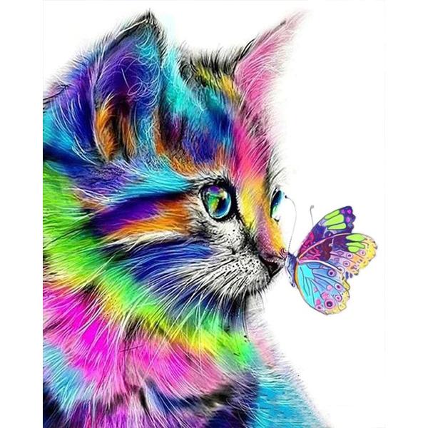 Kitten and butterfly