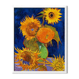 Sunflowers On Blue Diamond Painting - 1