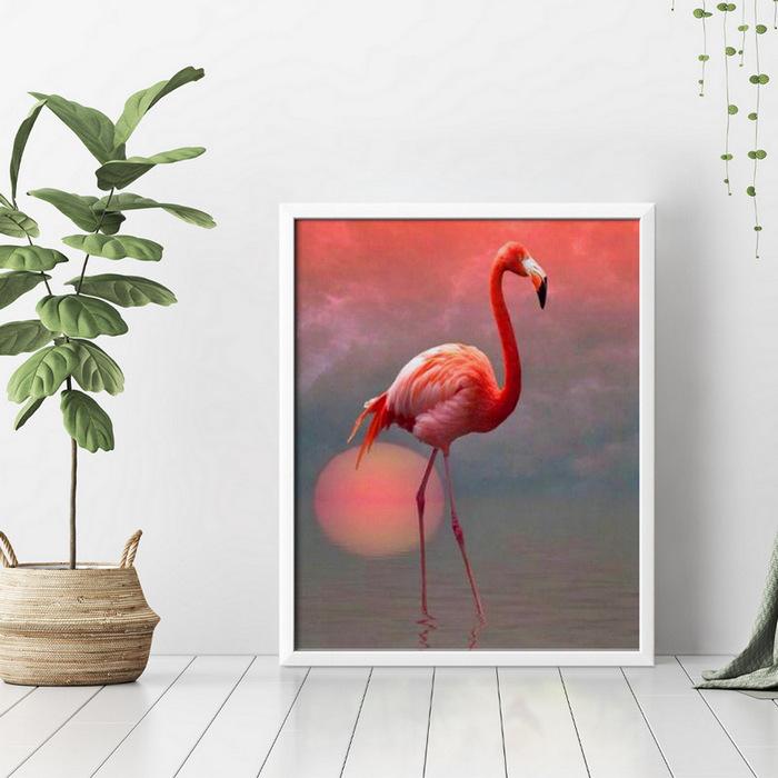 Lonely Flamingo Diamond Painting - 3