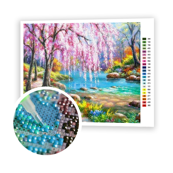 Diamond Painting River in the Forest