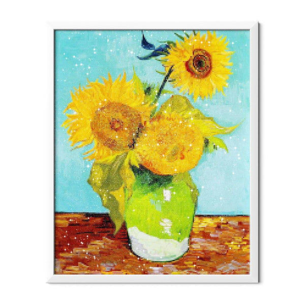 Vase With Three Sunflowers Diamond Painting - 2