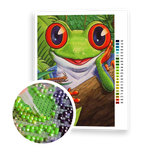 Diamond Painting Cartoon Smile Frog