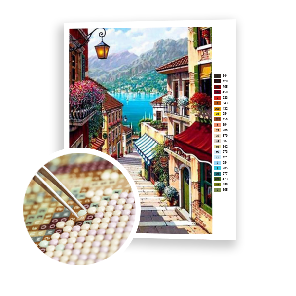 Diamond Painting Mediterranean Town