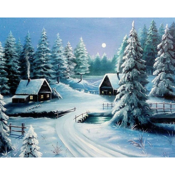 Diamond Painting Winter village