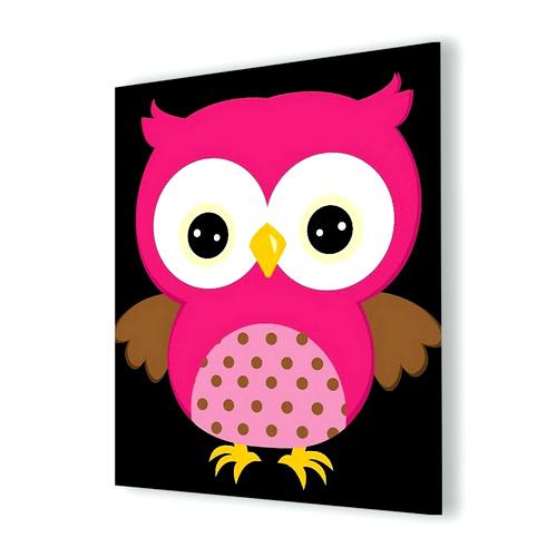 Pink Owl Diamond Painting - 1