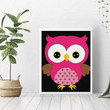 Pink Owl Diamond Painting - 3