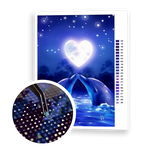 Diamond Painting Moon Heart