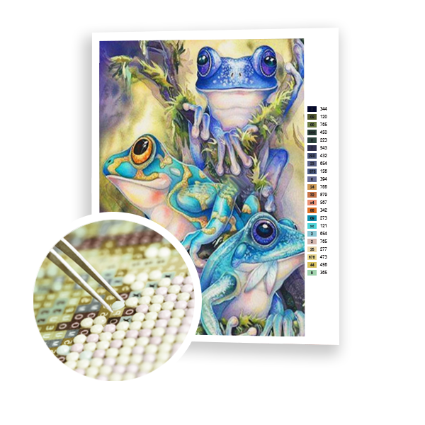 Diamond Painting Frog Family