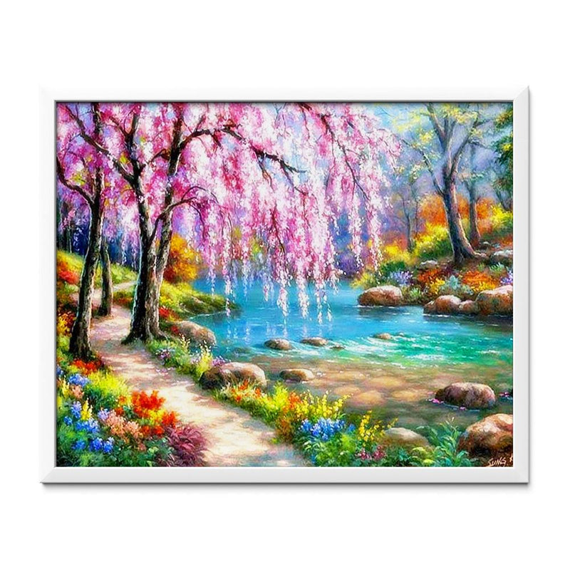 River in the Forest Diamond Painting - 2