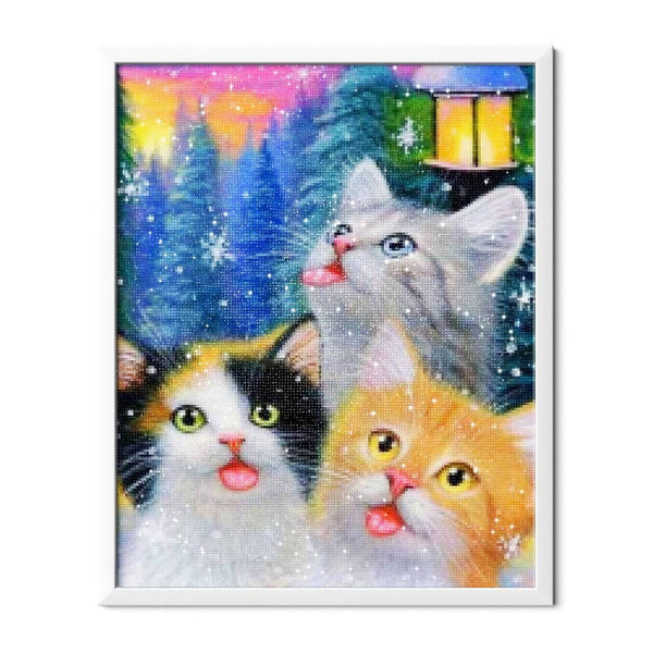 Cats In Winter Diamond Painting - 2