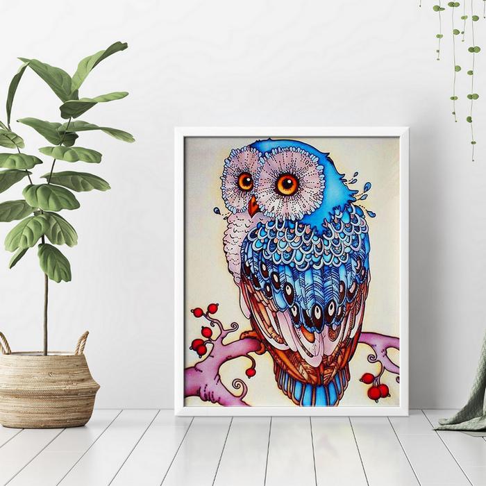 Blue Owl Diamond Painting Diamond Painting - 3