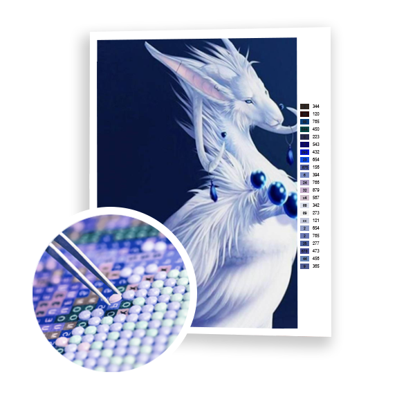 Diamond Painting White Dragon