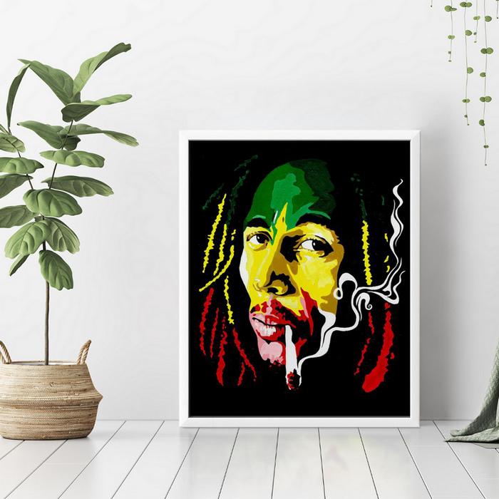 Bob Marley Colored Diamond Painting - 3
