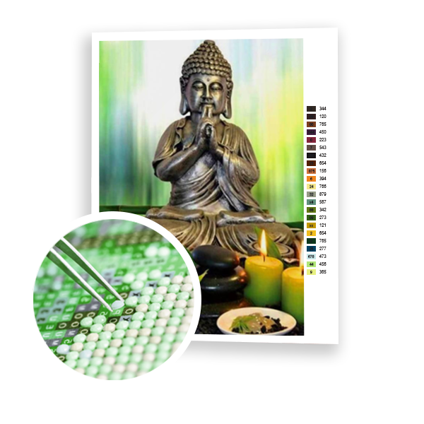 Diamond Painting Green Buddha