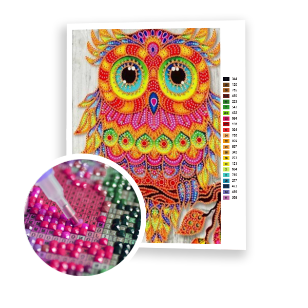 Diamond Painting Shaped Owl