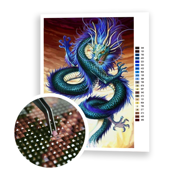 Diamond Painting Blue Dragon