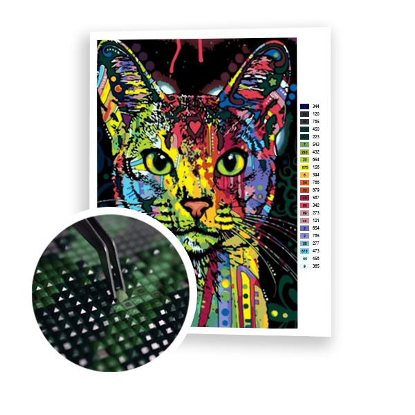 Diamond Painting Abstract Cat