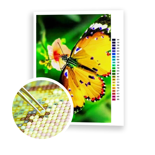 Diamond Painting Yellow Butterfly