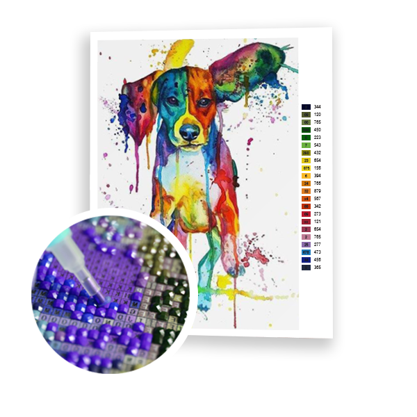 Diamond Painting Beagle Colors