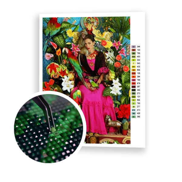 Diamond Painting Frida And Flowers