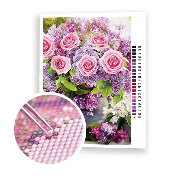 Diamond Painting Roses and lilacs