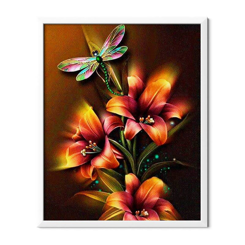 Dragonfly And Lilies Diamond Painting - 1