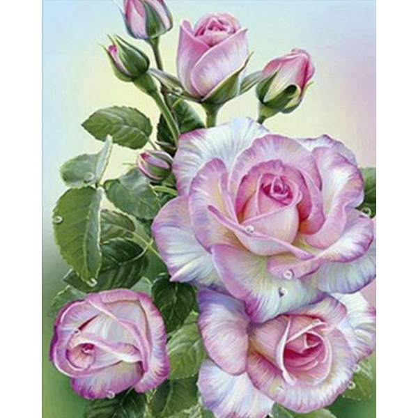 Diamond Painting Rose with water drops